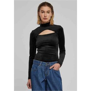 Urban Classics - Velvet CutOut Turtleneck - Bodysuit - Zwart