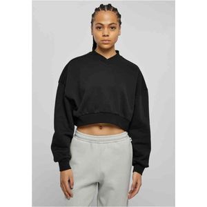 URBAN CLASSICS Rundhalsshirt Urban Classics Damen Ladies Cropped V-Neck (1-tlg)
