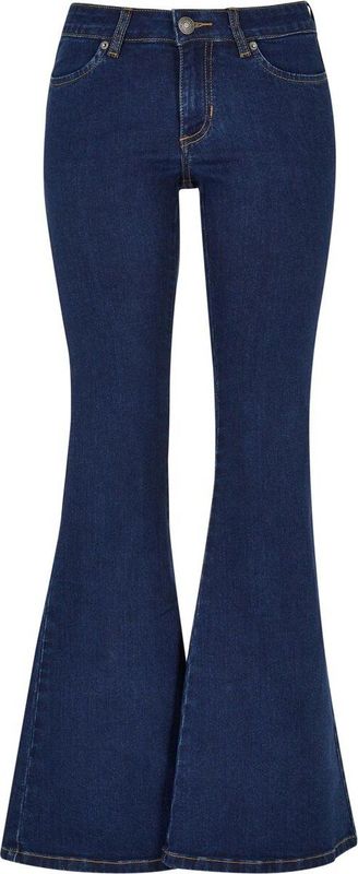 Urban Classics - Organic Low Waist Flared jeans Donkerblauw