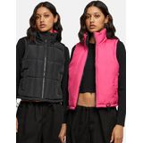 Urban Classics - Reversible Cropped Puffer Vest - Damesvest - Tweekleurig - Gewatteerd