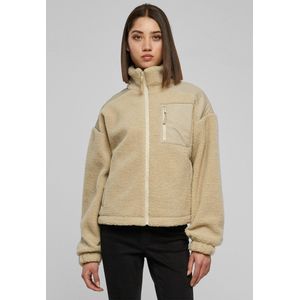 Damesjas - Sherpa - Zwart - 100% Polyester - Oversized Pasvorm