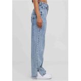 Urban Classics - Wide Leg Slit Denim tinted lightblue washed Broek rechte pijpen Blauw