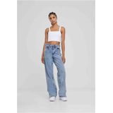 Urban Classics - Wide Leg Slit Denim tinted lightblue washed Broek rechte pijpen Blauw
