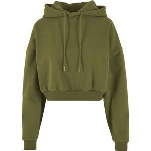 Urban Classics - Heavy Crop Hoodie - Olijfgroen