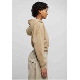 Urban Classics - Cropped Heavy Hoody - Warm Zand - Dames