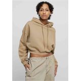 Urban Classics - Cropped Heavy Hoody - Warm Zand - Dames