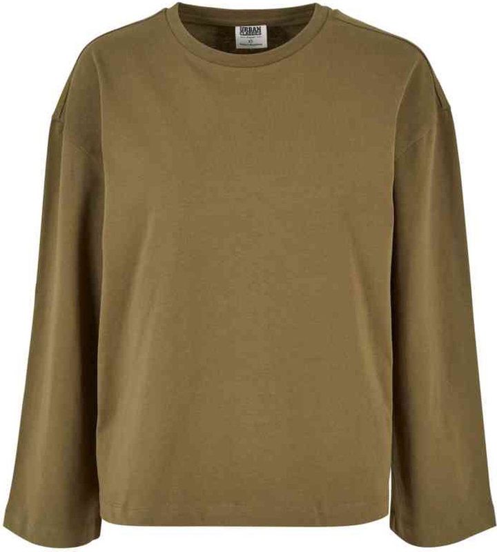 Urban Classics - Organic Oversized Longsleeve top - Olijfgroen