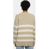 Urban Classics - Striped Knit Crewneck sweater/trui - Beige