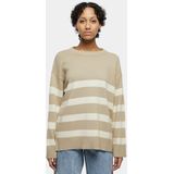Urban Classics - Striped Knit Crewneck sweater/trui - Beige