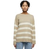 Urban Classics - Striped Knit Crewneck sweater/trui - Beige