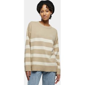 Urban Classics - Striped Knit Crewneck sweater/trui - Beige
