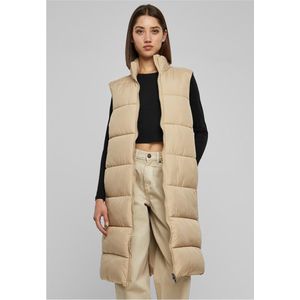 Urban Classics - Long Puffer Vest - Damesvest - Hybride - Zwart
