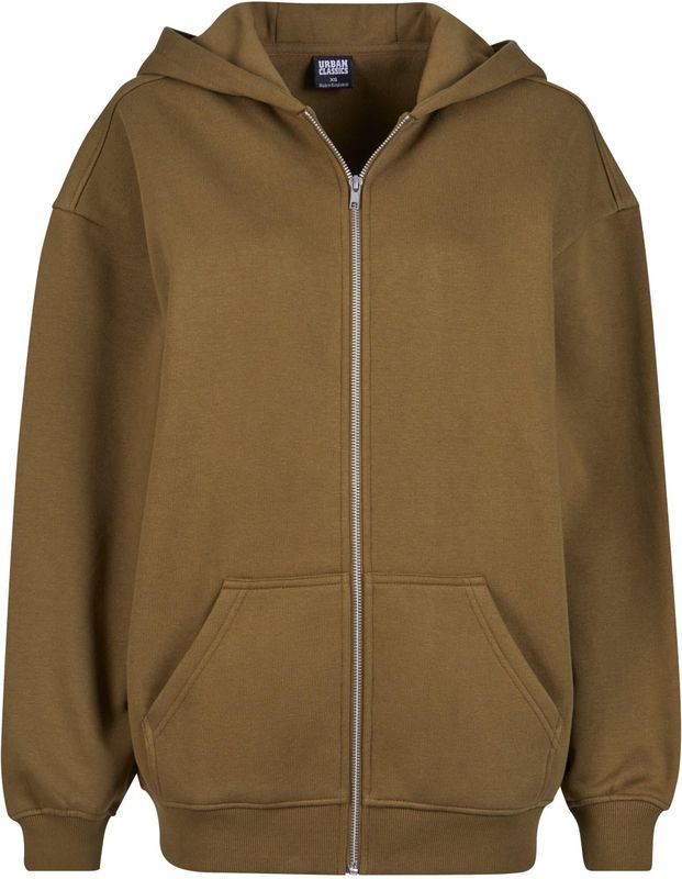 URBAN CLASSICS Sweatjacke Urban Classics Damen Ladies Oversized Zip Hoody (1-tlg)
