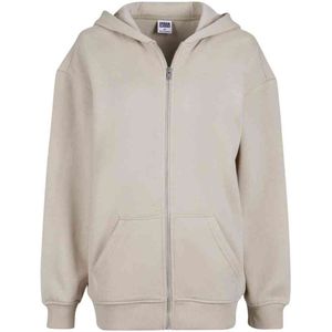 Urban Classics Oversized Zip Hoody Cardigan Sweater voor dames, Wetzand, XS
