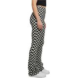 Urban Classics - Broek - Zwart/Wit - Geruit - Flared - High Waist