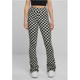 Urban Classics Checked Cut Dames Legging - zwart/wit - 3XL