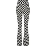 Urban Classics Checked Cut Dames Legging - zwart/wit - 3XL
