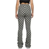 Urban Classics Checked Cut Dames Legging - zwart/wit - 3XL