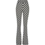 Urban Classics Checked Cut Dames Legging - zwart/wit - 3XL