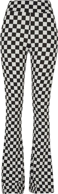 Urban Classics Checked Cut Dames Legging - zwart/wit - 3XL