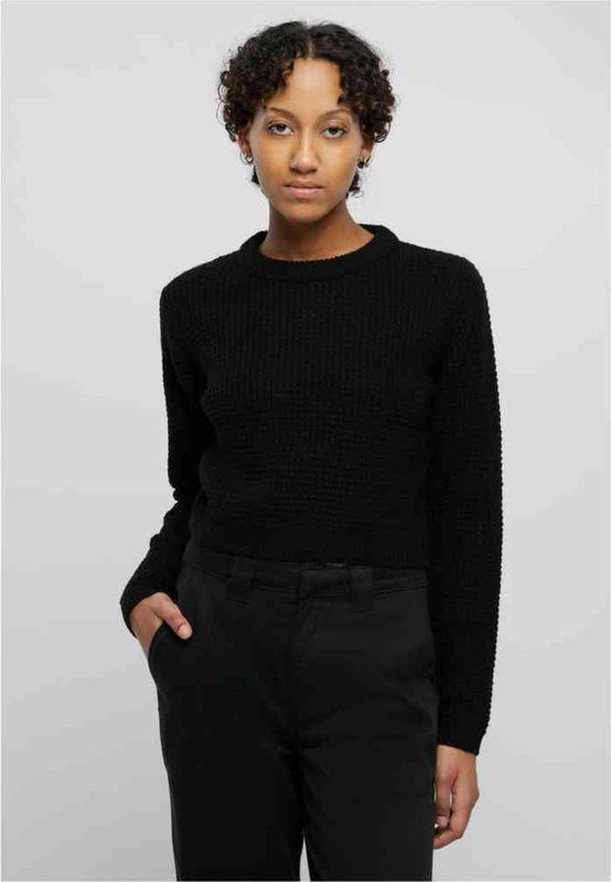 Urban Classics - Short waffle Sweater/trui - Zwart