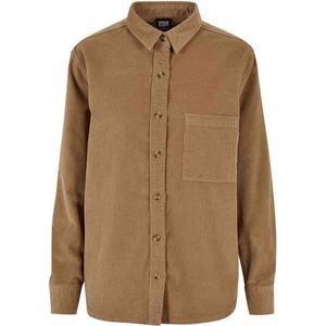 Urban Classics - Dames Oversized Shirt - Warm Zand - Corduroy