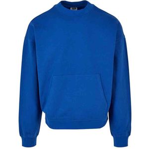 Urban Classics - Organic Boxy Pocket Crewneck sweater/trui - Blauw