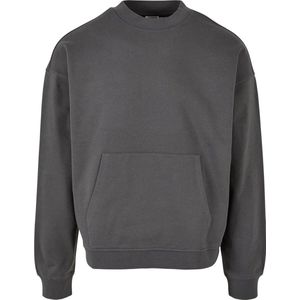 Urban Classics - Organic Boxy Pocket Crewneck sweater/trui - Grijs