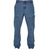 Urban Classics - Double knee jeans Broek rechte pijpen Blauw