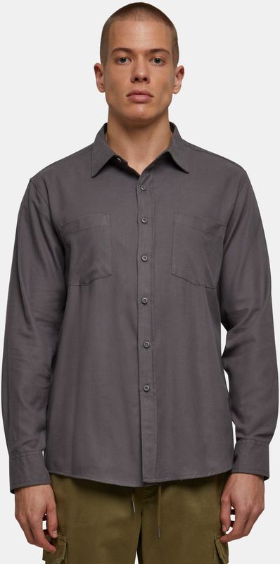 Urban Classics - Flanellen Overhemd - Katoen - Effen - Heren