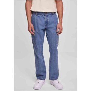 Urban Classics Cargo Jeans Regular Fit Herenbroek, Lichtblauw gewassen