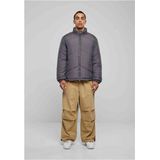 Heren Gewatteerde Jas - Effen - Polyester - Hoge Kraag - Elastische Manchetten