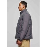 Heren Gewatteerde Jas - Effen - Polyester - Hoge Kraag - Elastische Manchetten