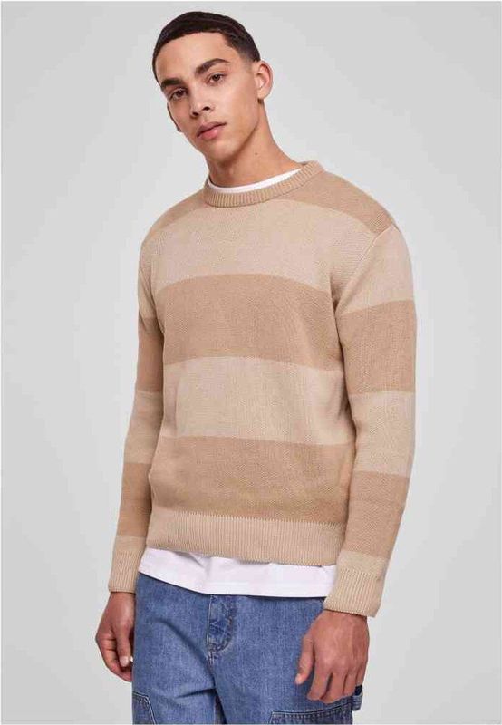 Urban Classics - Heavy Oversized Striped - Sweatshirt - Multicolor - 100% Katoen