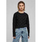 Gebreide Trui - Dambordpatroon - Ton-sur-ton - Katoen-Acrylmix