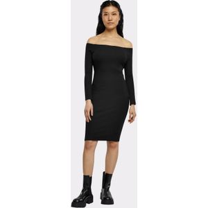 Urban Classics - Off Shoulder Rib - Jurk - Lang Mouw
