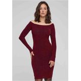 Urban Classics - Jurk - Bourgogne - Gevoerde Zoom - Aansluitende Pasvorm