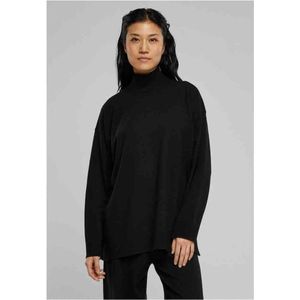 Urban Classics Dames Sweatshirt Ladies Knitted Eco Viscose Sweater Black XS, zwart, XS
