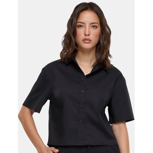 Overhemd - Wit - Katoen/Polyester/Elastaan - Oversized Pasvorm