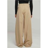 Urban Classics - Broek - Ultra Wide Pleat Front Pants - Wetsand - Dames