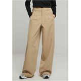 Urban Classics - Broek - Ultra Wide Pleat Front Pants - Wetsand - Dames