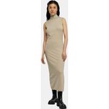 Urban Classics - Knitted Eco Viscose Turtleneck - Lange Jurk - Beige
