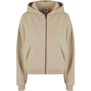 Urban Classics - Ladies Boxy Zip Hoody - Wetsand - Damestrui met Capuchon