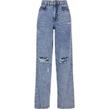Urban Classics - Distressed 90' Denim vintage lightblue washed Wijde broek Blauw