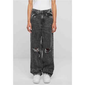 Urban Classics - Distressed 90's Wide Leg - Jeans - Blauw - 100% Katoen