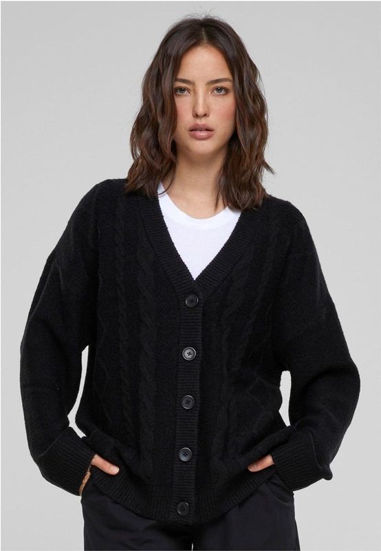 Urban Classics Gebreid vest  zwart