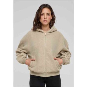 Urban Classics - Oversized Sherpa Vest met capuchon - Beige