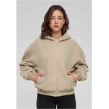 Urban Classics - Oversized Sherpa Vest met capuchon - Beige