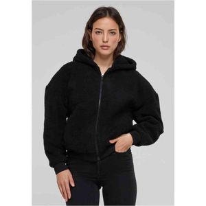 Urban Classics - Oversized Sherpa Vest met capuchon - Zwart