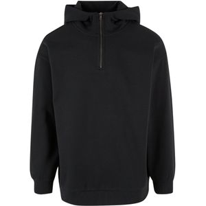 Urban Classics - Zipped High Neck Hoodie/trui - Zwart